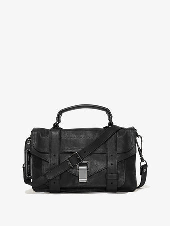 Front image of PS1 Tiny Crossbody Bag in BLACK