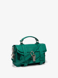 Side image of PS1 Tiny Bag in emerald/teal