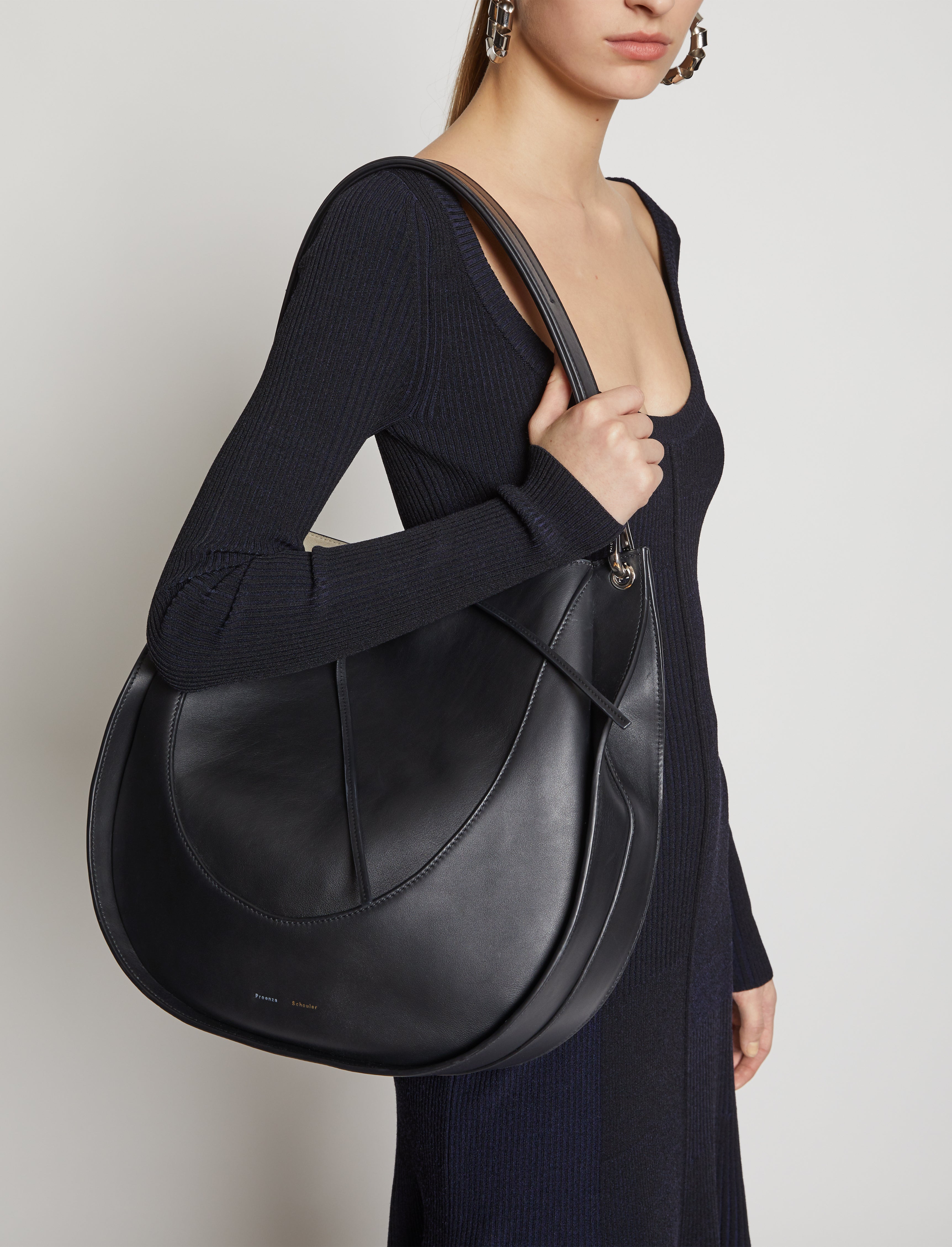 Large Arch Shoulder Bag - Black