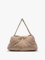 Front image of Nappa Tobo Shoulder Bag in LIGHT TAUPE