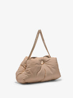 Side image of Nappa Tobo Shoulder Bag in LIGHT TAUPE