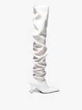 Back  image of Trap Over The Knee Boots in WHITE