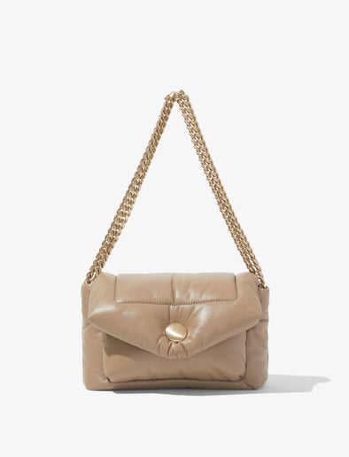 Front image of PS Harris Bag in light taupe