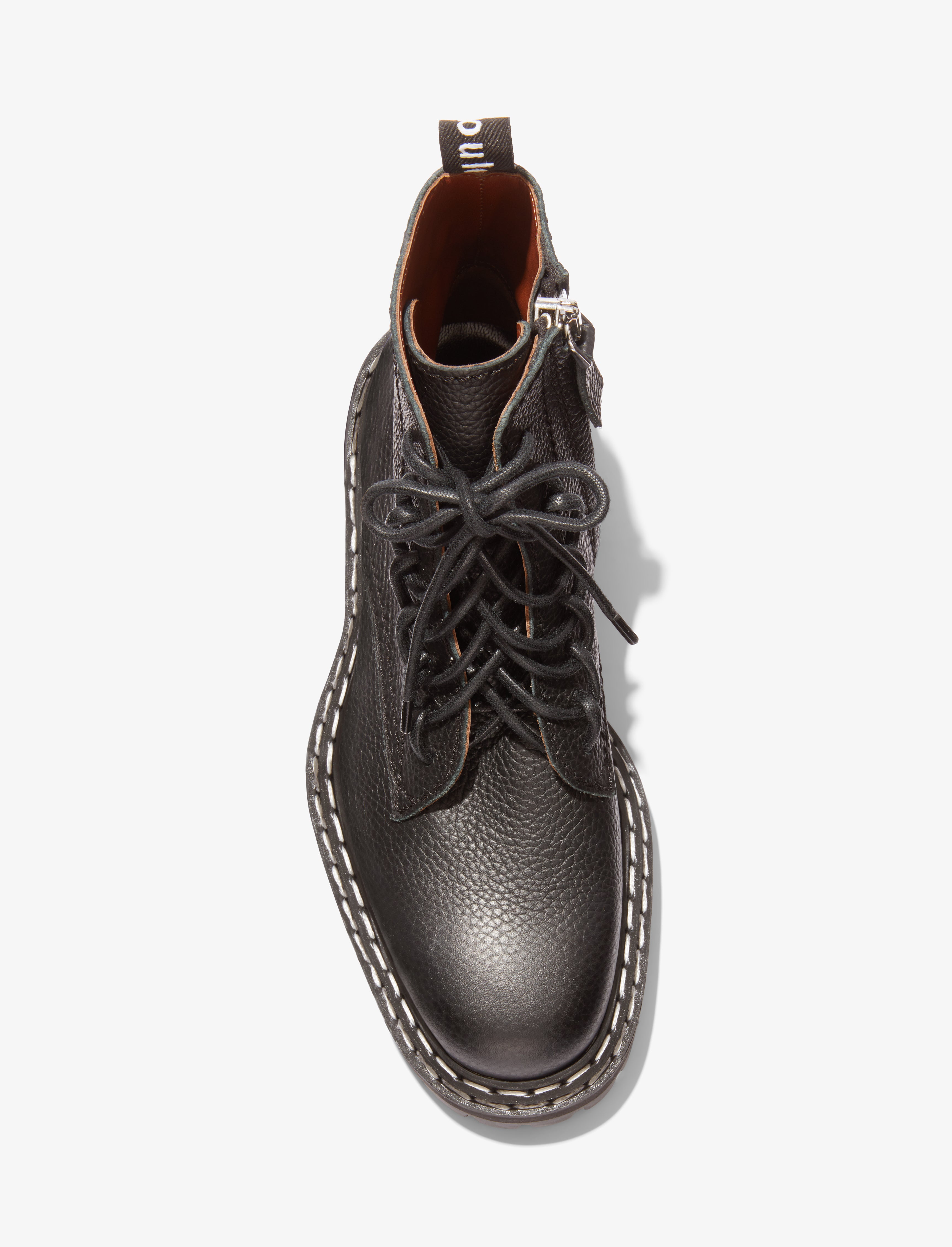 Lug Sole Combat Boots in Grainy Leather Proenza Schouler