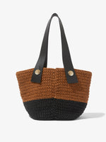 Back image of Large Crochet Tobo Tote in MELANGE TAPENADE