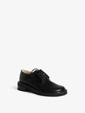 Front 3/4 image of Calf Pipe Oxford in black