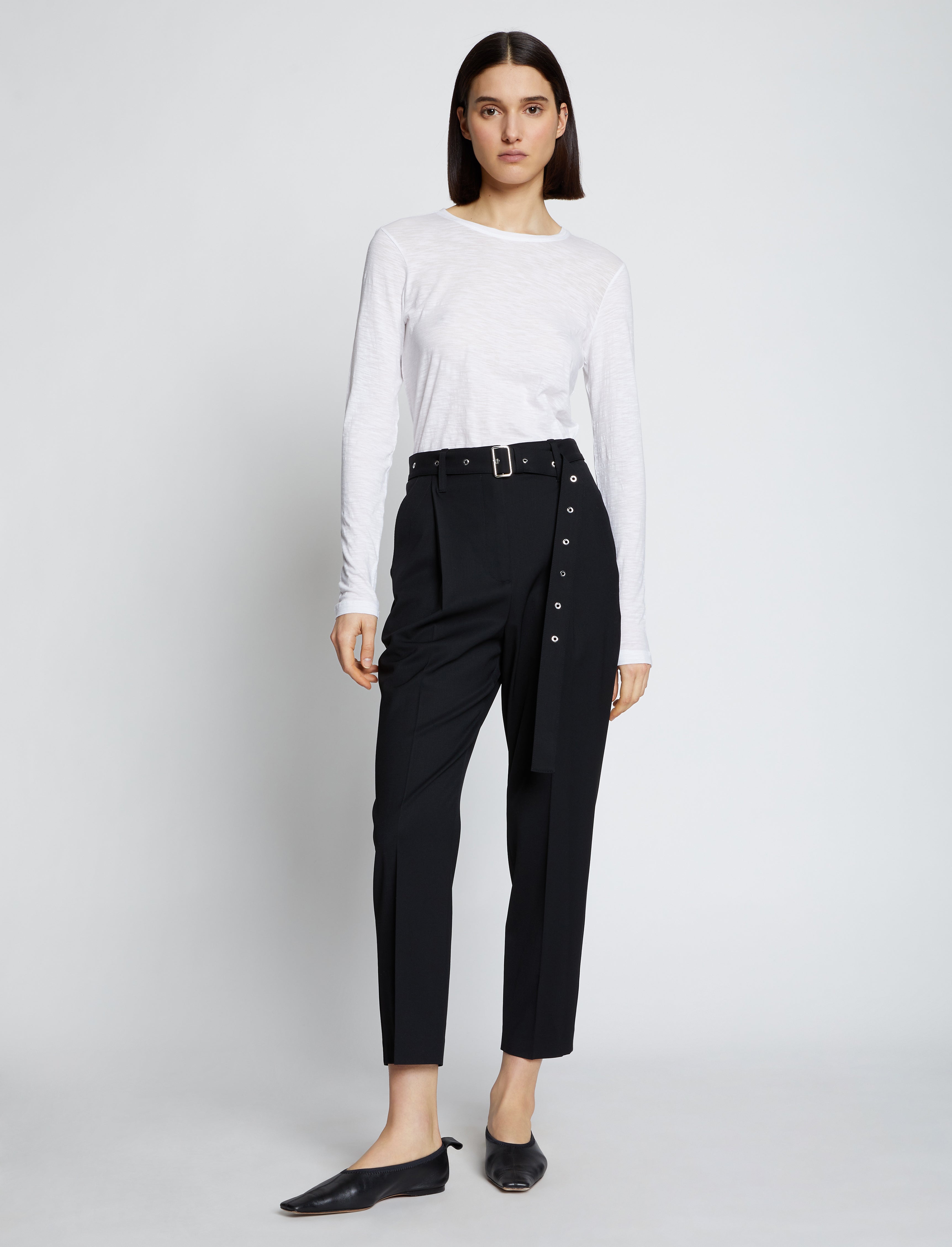 Solid Tissue Jersey Long Sleeve Tee Proenza Schouler