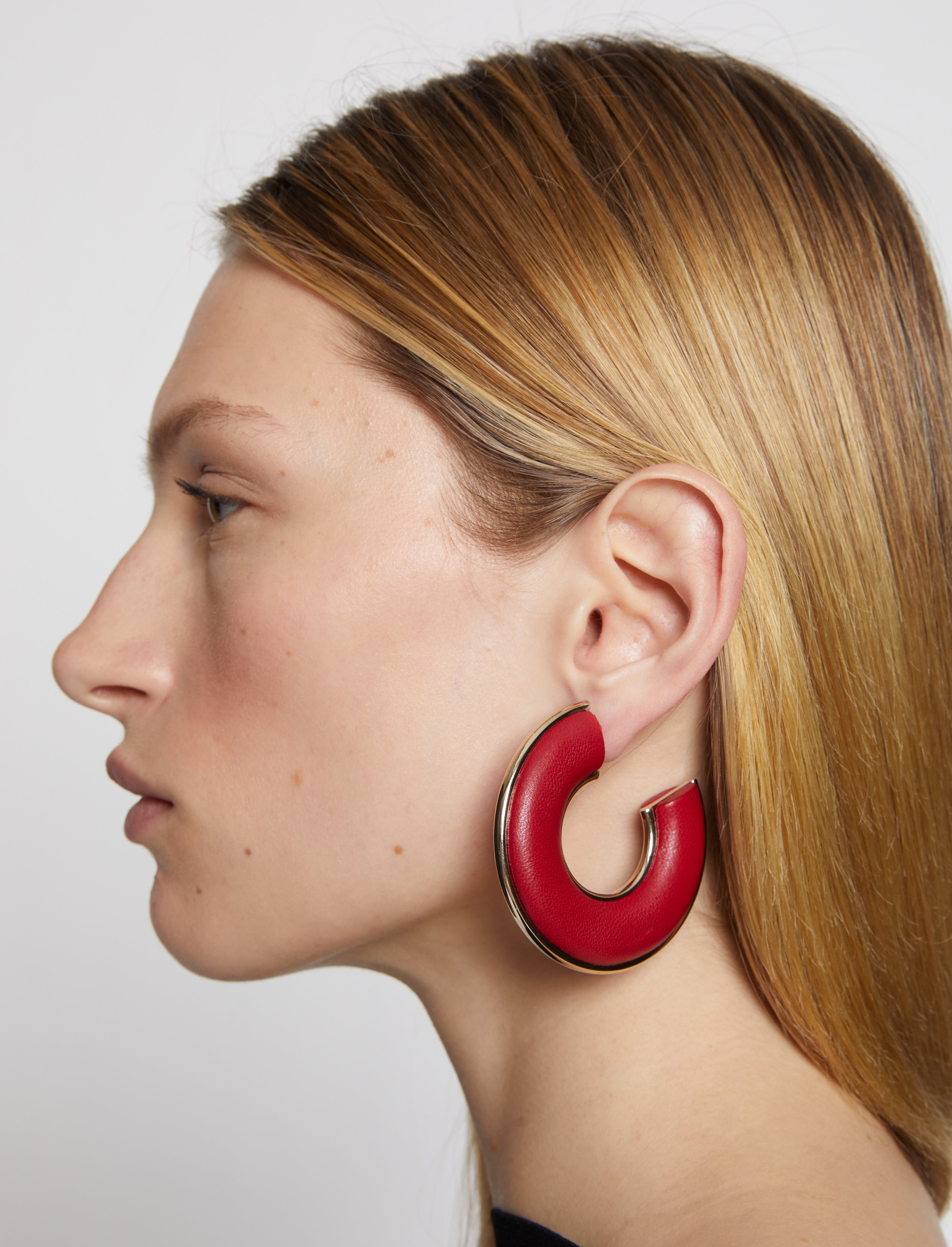 Leather Hoop Earrings Proenza Schouler