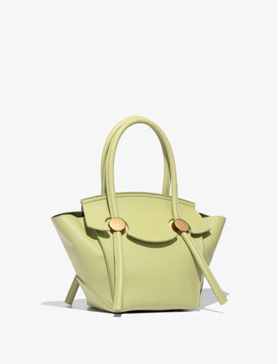 Side image of Small Pipe Bag in pale green