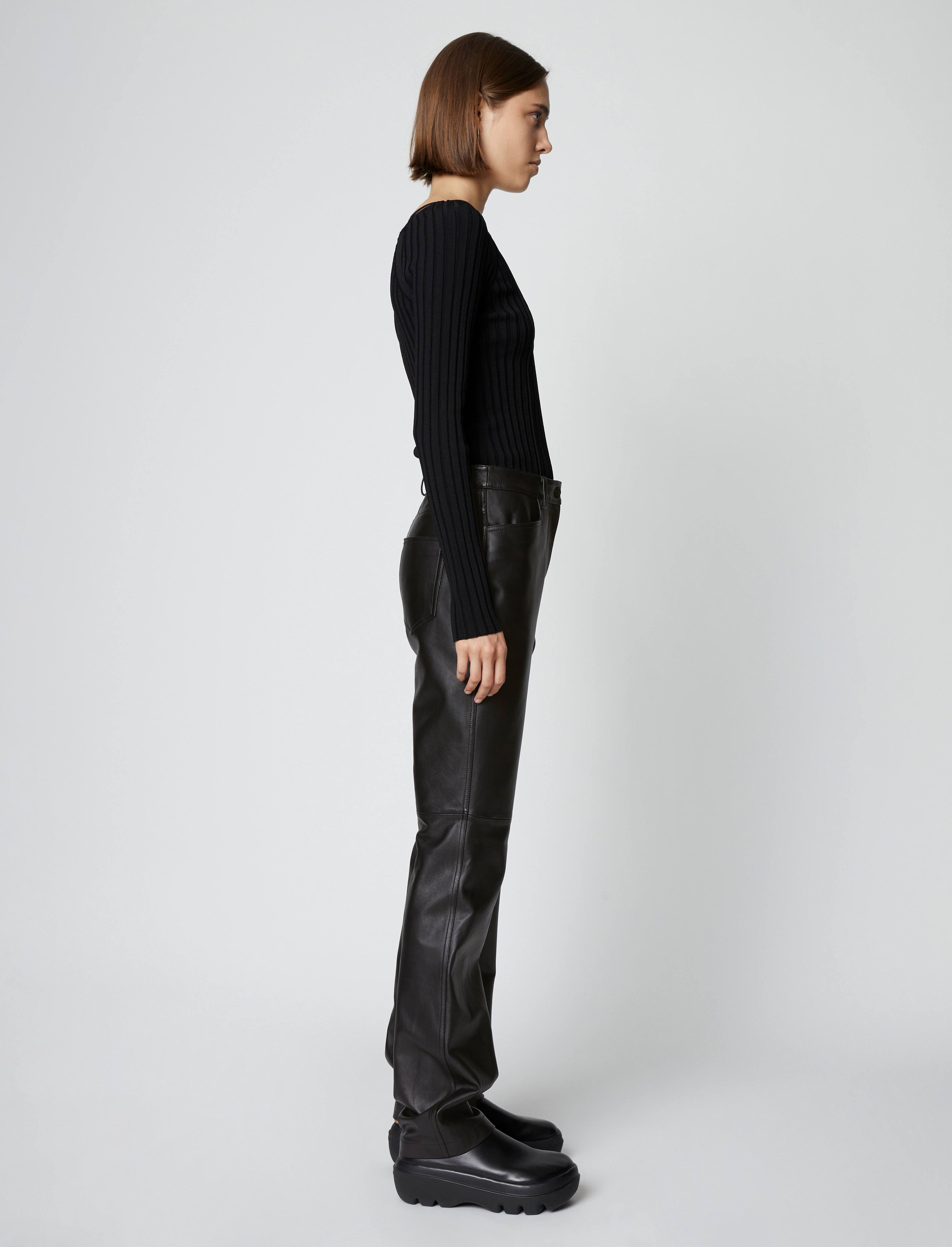 Leather Straight Pant Proenza Schouler