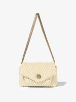 Front image of Small Quilted PS Harris Bag in pale sand