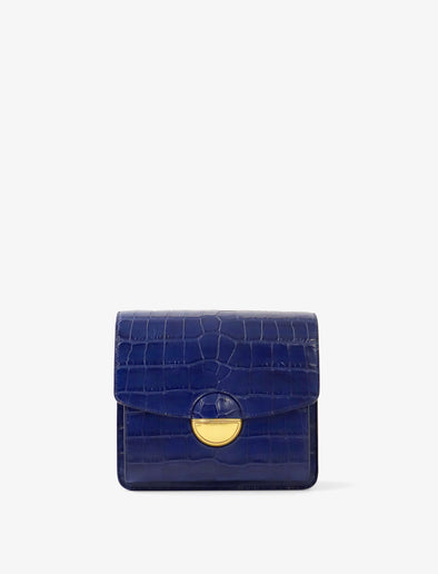 Image of Embossed croc Dia Day bag in blue