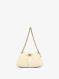 Front image of Small Puffy Chain Tobo Bag in pale sand