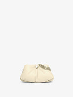 Back image of Small Puffy Chain Tobo Bag in pale sand