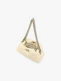 Interior image of Small Puffy Chain Tobo Bag in pale sand