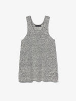 Flat image of Melange Boucle Knit Tank in black/white multi