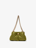 Front image of Small Puffy Chain Tobo Bag in moss