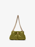 Front image of Small Puffy Chain Tobo Bag in moss