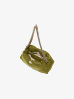 Interior image of Small Puffy Chain Tobo Bag in moss