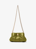 Front image of Small Puffy Chain Tobo Bag in moss