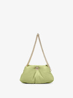 Front image of Small Puffy Chain Tobo Bag in pale green