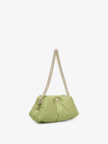 Side image of Small Puffy Chain Tobo Bag in pale green