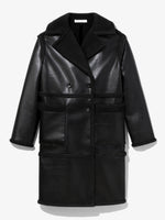 Flat image of Faux Sherpa Coat in black