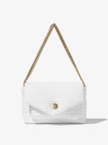 Front image of Raffia PS Harris Bag in optic white