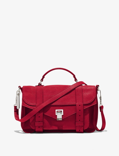 Front image of Medium PS1 shoulder bag in BORDEAUX