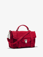 Side image of Medium PS1 shoulder bag in BORDEAUX