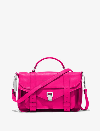 Front image of PS1 Medium Bag in FUSCHIA