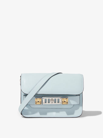 Front image of PS11 Mini Classic Bag in PALE BLUE