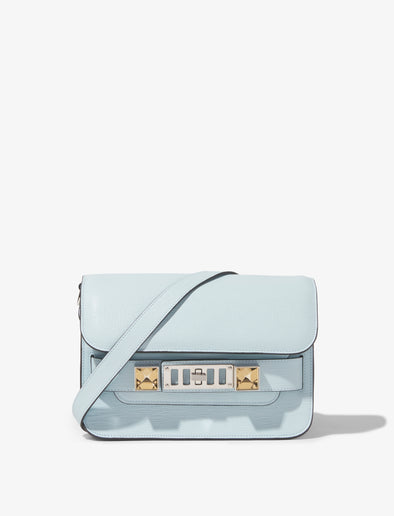 Front image of PS11 Mini Classic Bag in PALE BLUE