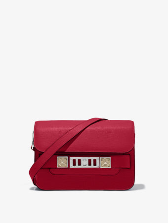 Front image of PS11 Mini Classic Bag in BORDEAUX