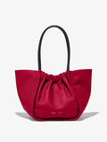 Front image of Large Ruched tote in BORDEAUX