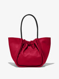 Back image of Large Ruched tote in BORDEAUX