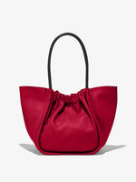 Back image of Large Ruched tote in BORDEAUX