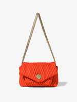 Front image of Small Quilted PS Harris Bag in Coral