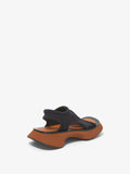 Back 3/4 image of Stretch Rec Sandals in black