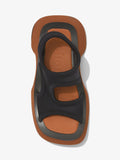 Aerial image of Stretch Rec Sandals in black