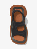 Aerial image of Stretch Rec Sandals in black