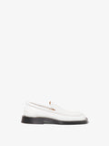 Side image of SQUARE LOAFERS in white