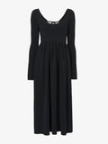 Still Life image of Rib Knit Long Sleeve Dress in BLACK