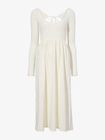 Still Life image of Rib Knit Long Sleeve Dress in OFF WHITE