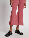 Detail image of model wearing Rib Knit Pants in ROSE