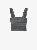 Still Life image of Melange Knit Bustier Top in BLACK/WHITE