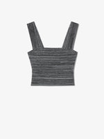 Still Life image of Melange Knit Bustier Top in BLACK/WHITE