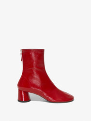 Side image of Patent Glove Boots in Red