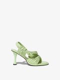 Side image of PIPE SLINGBACK SANDALS - 90mm in Light/Pastel Green