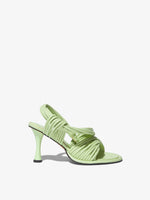 Side image of PIPE SLINGBACK SANDALS - 90mm in Light/Pastel Green